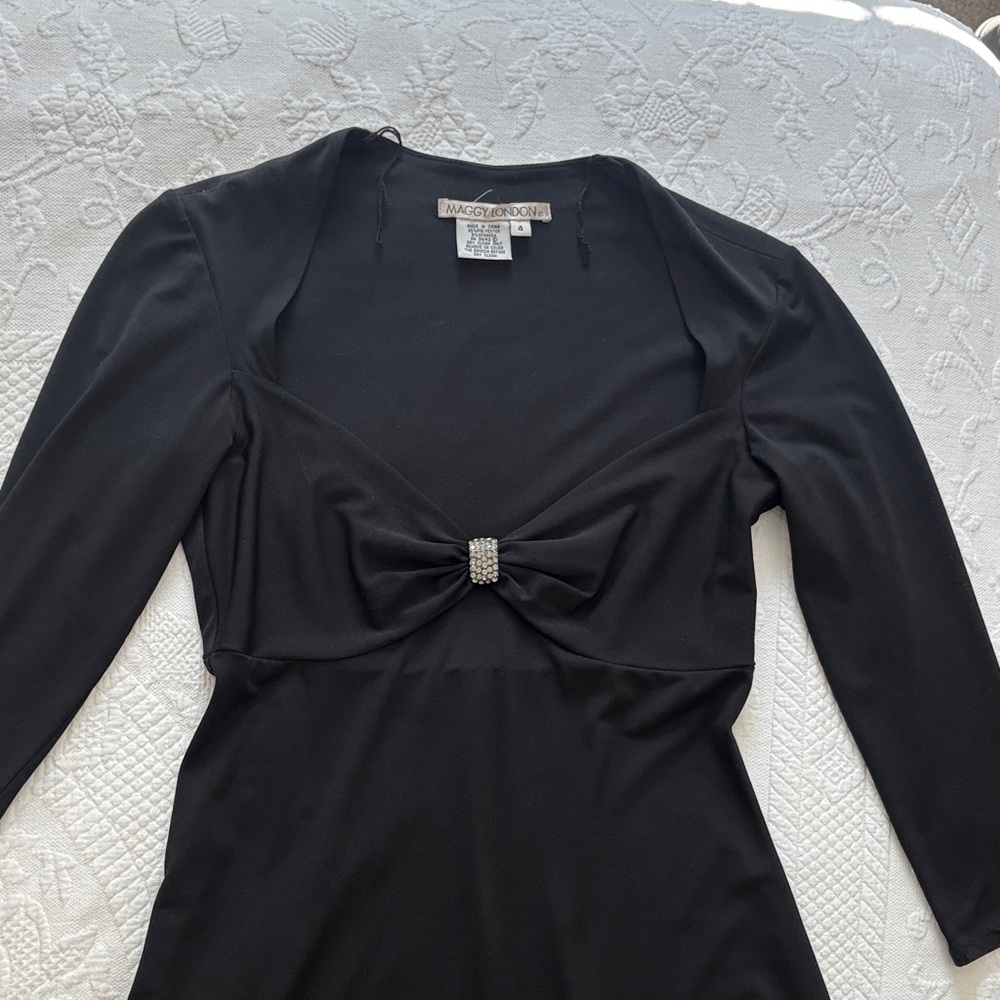 Maggy London Black Midi Dress